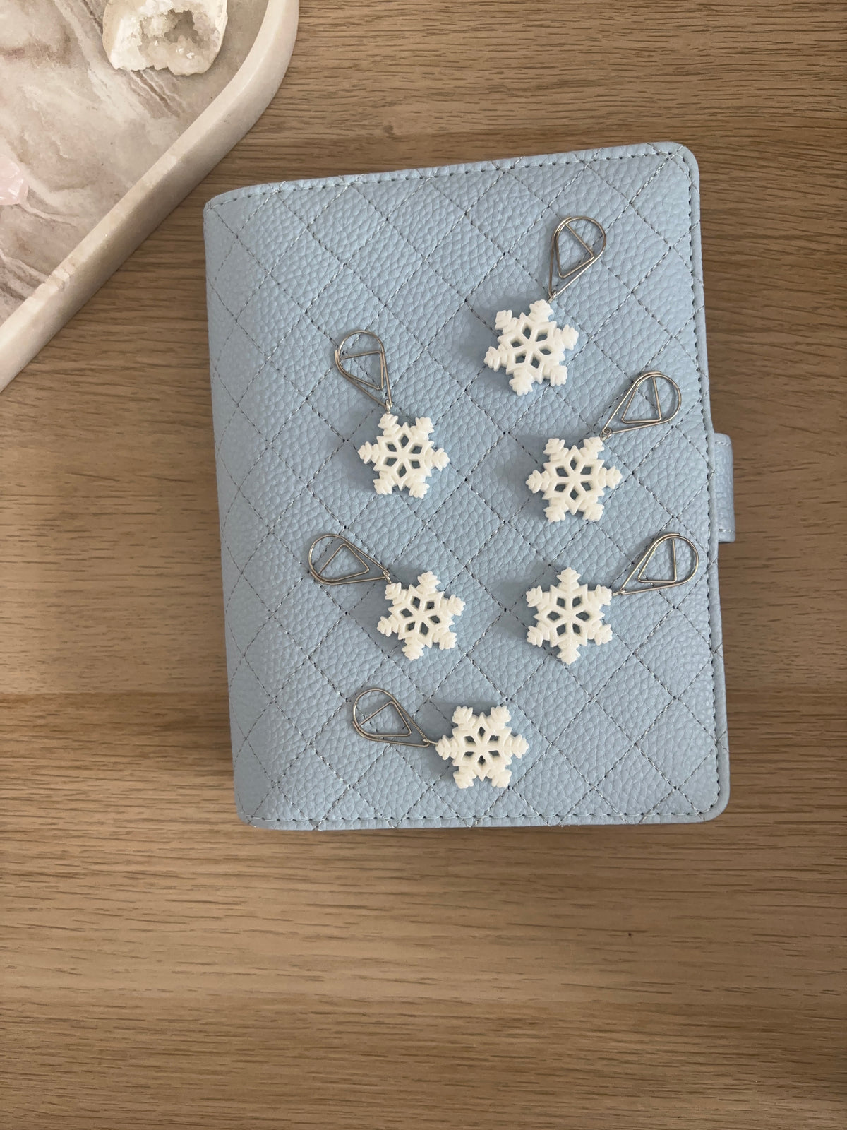 Shimmering Snowflakes Binder Charm