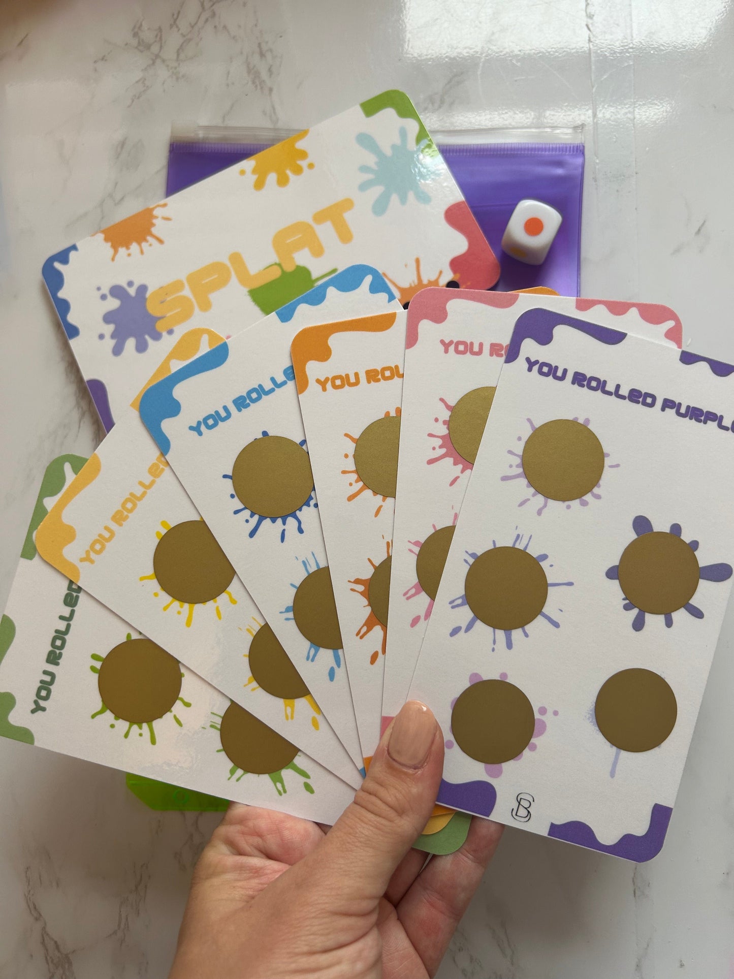 Splat Colour Dice Game
