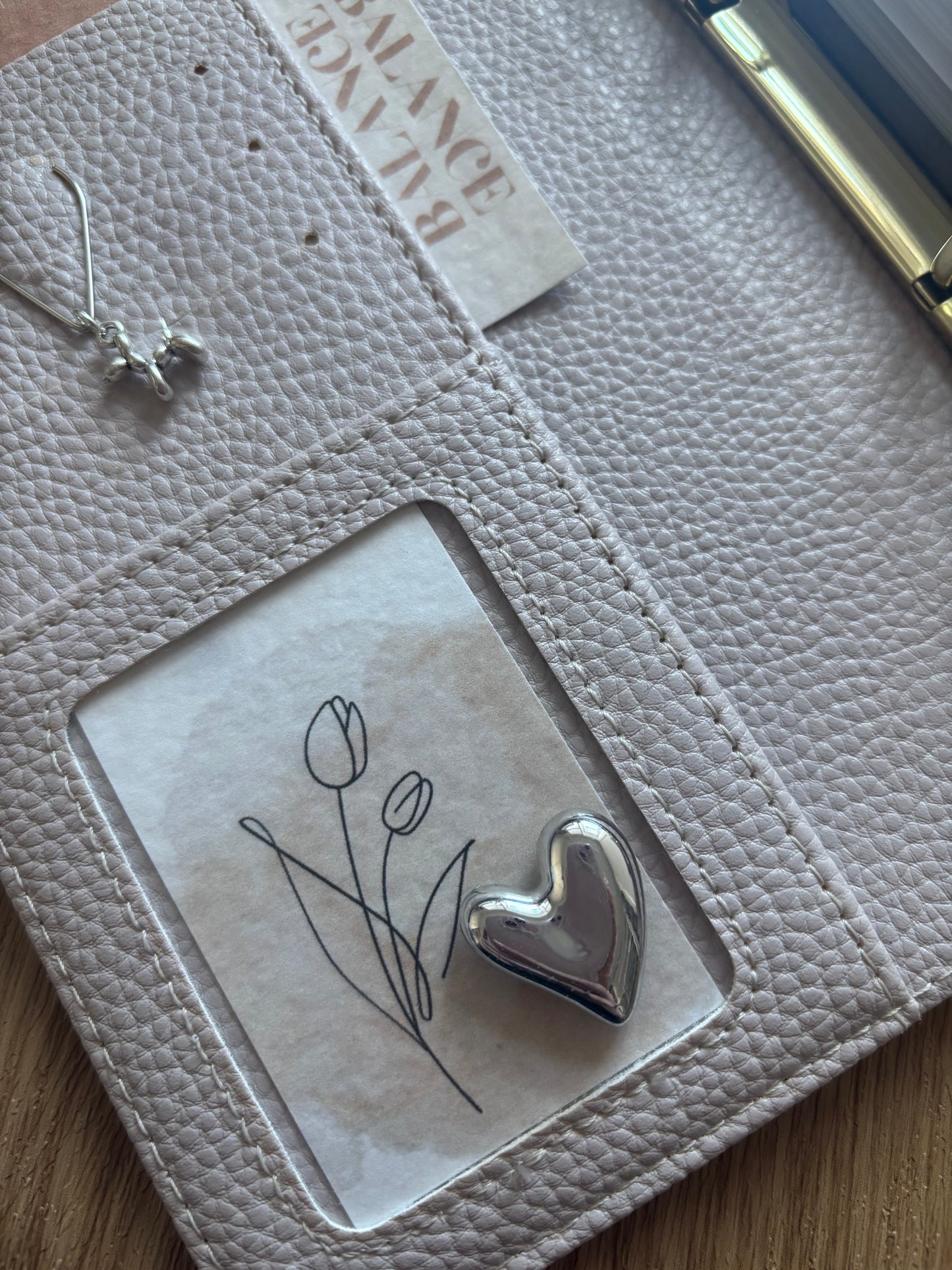 Solid Heart Binder Magnet