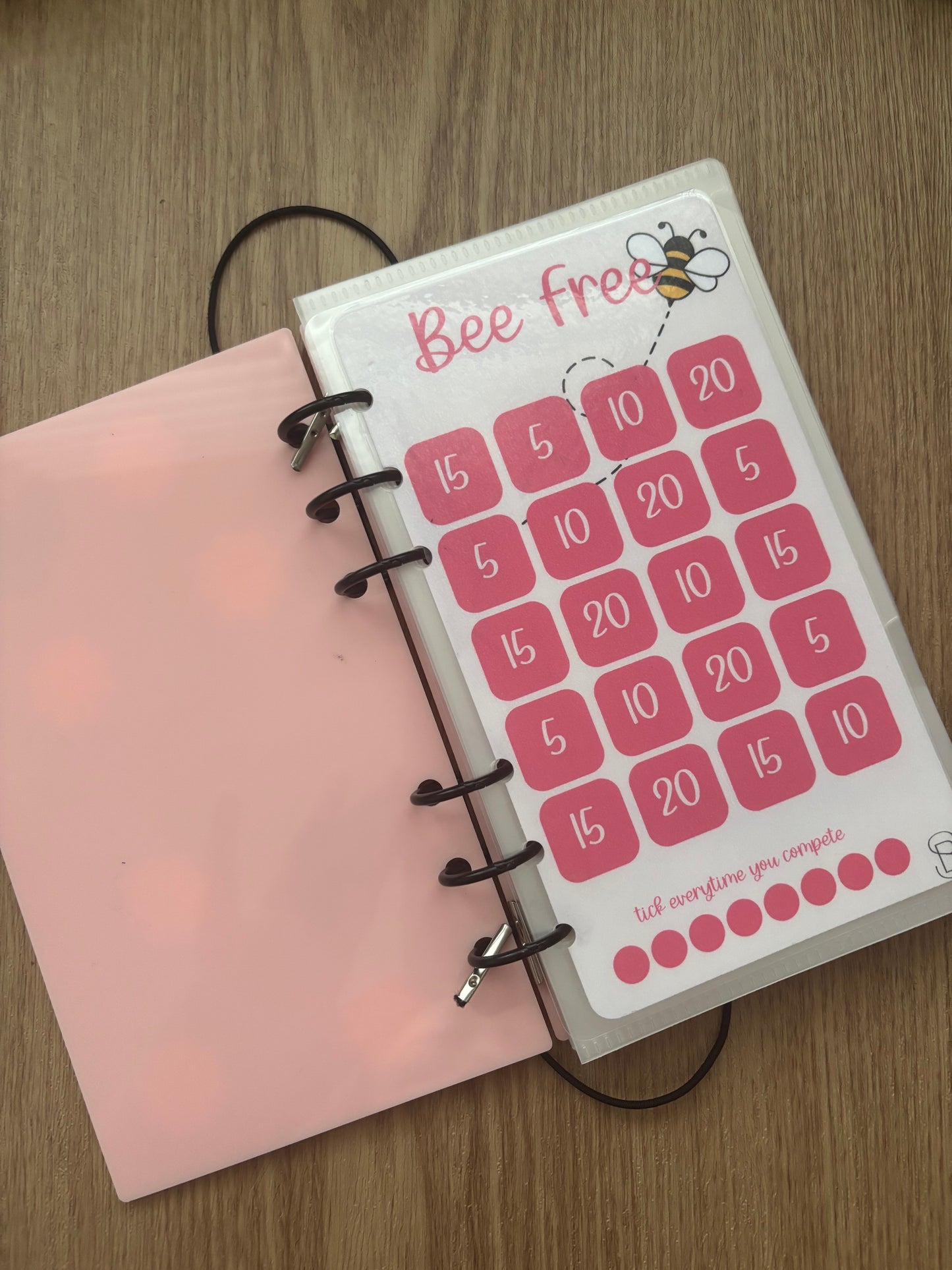 Bee Free Savings Challenge Binder A6