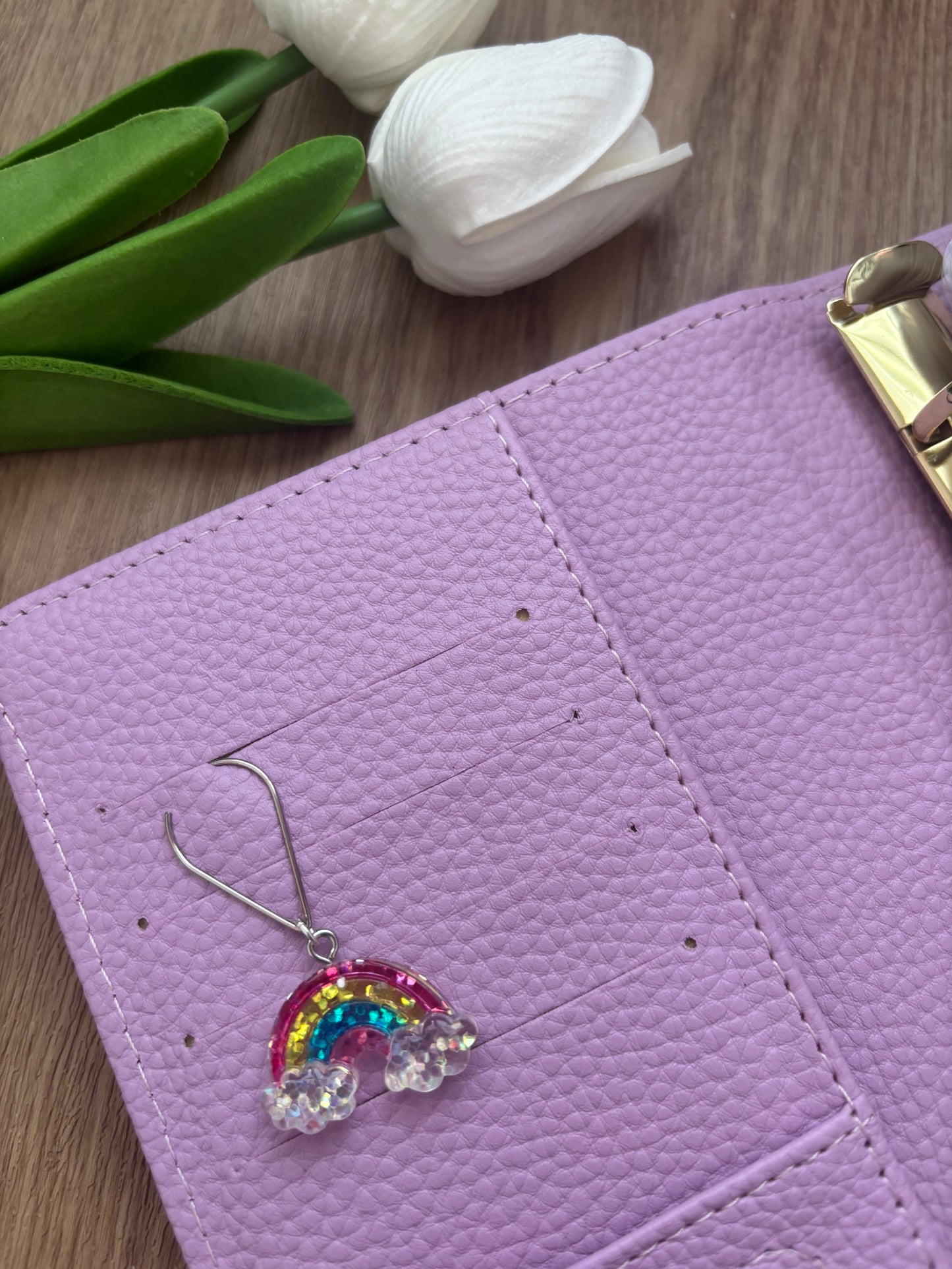 Glittering Rainbow Bliss Binder Charm