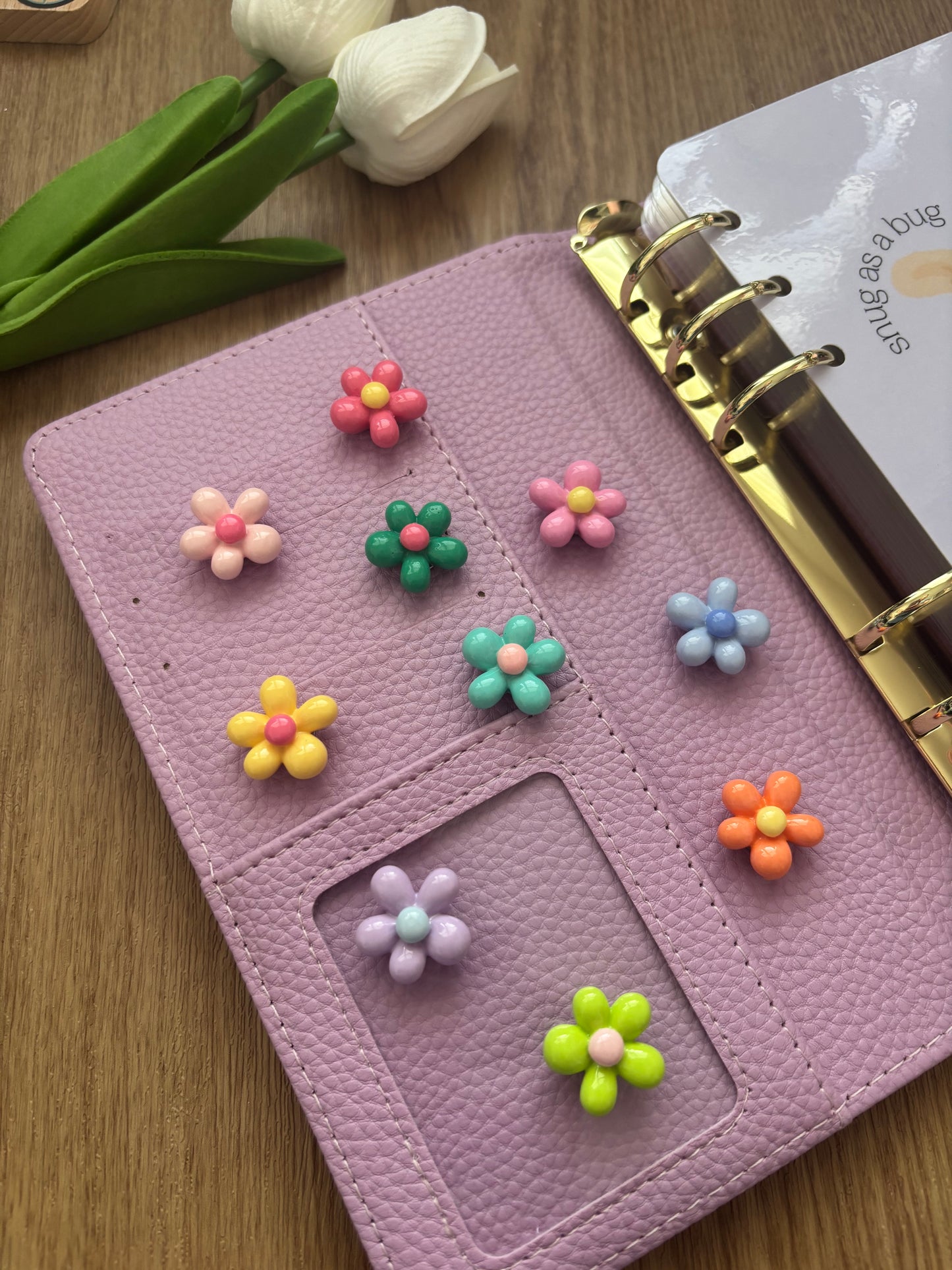 Vibrant Bloom Binder Magnet