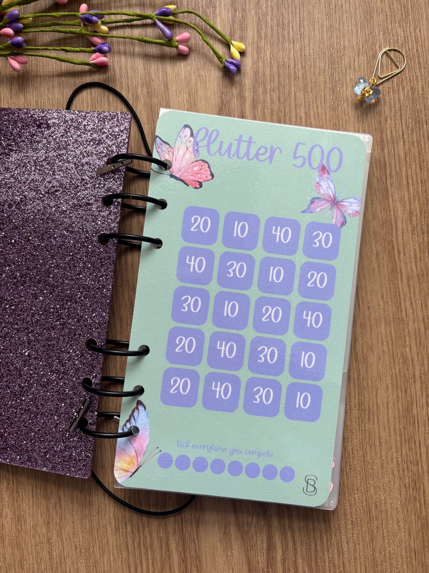 Flutter 500 Savings Challenge Binder A6
