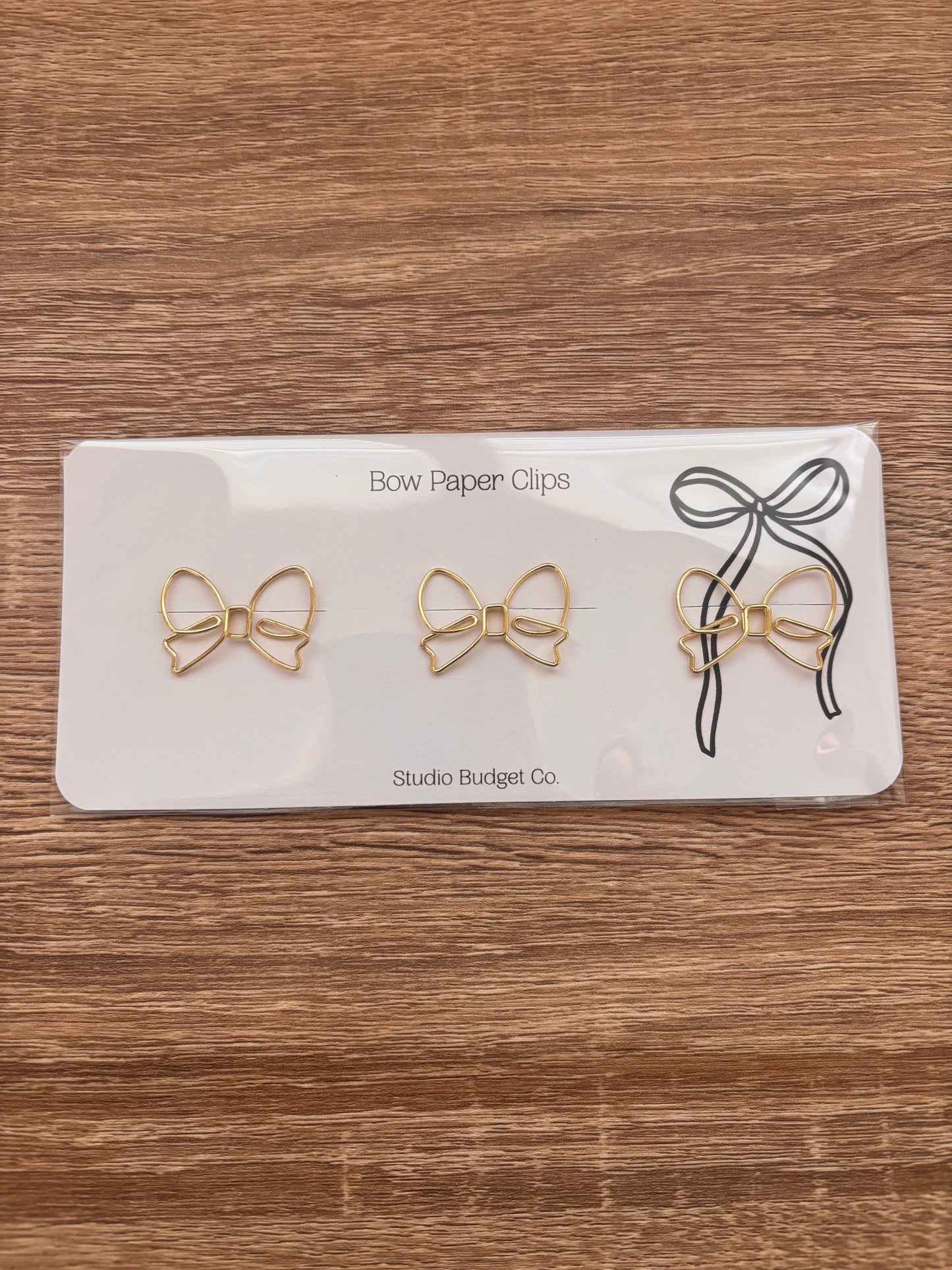 Bow Paper Clips 3 Pack