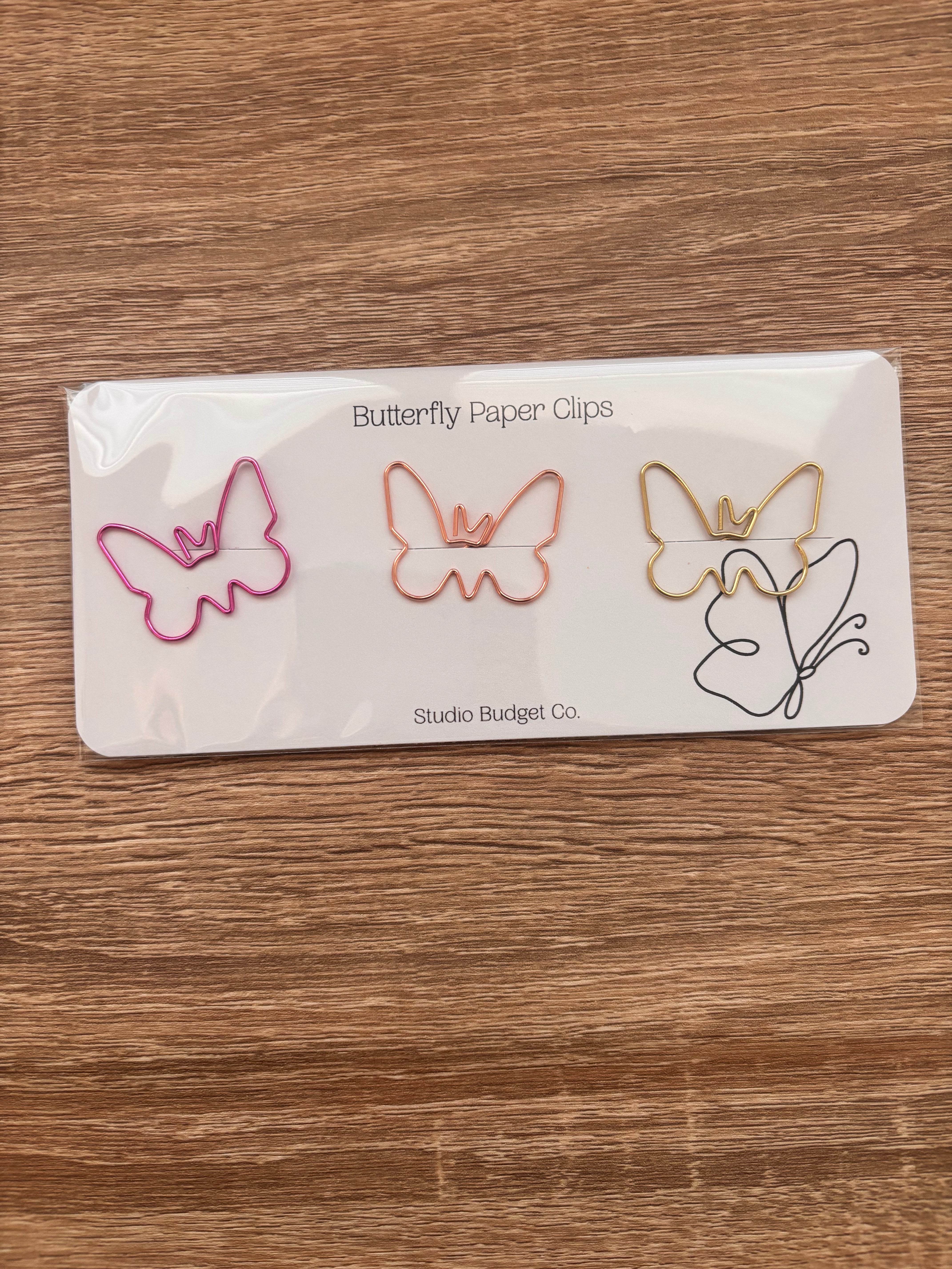 Butterfly Paper Clips 3 Pack – Studio Budget