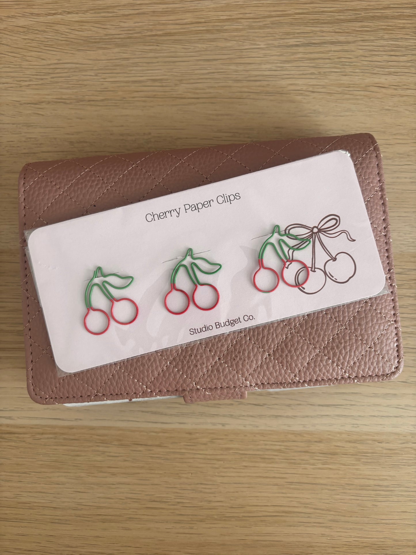 Cherry Paper Clips 3 Pack