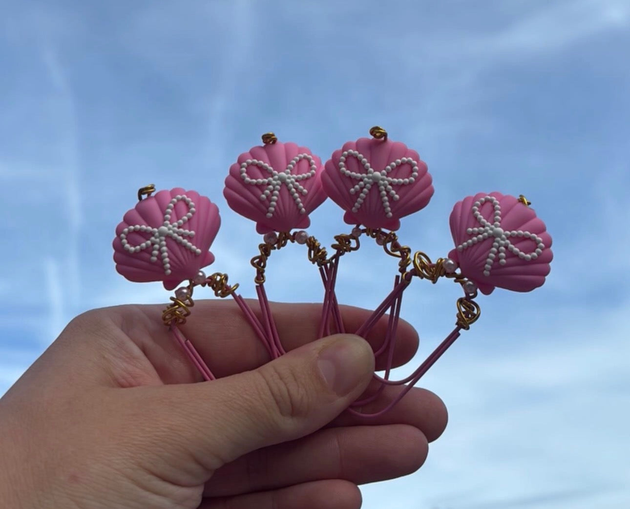 Seashells & Satin Bows Binder Charm