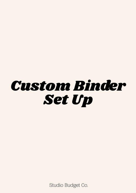 Custom Binder Set up