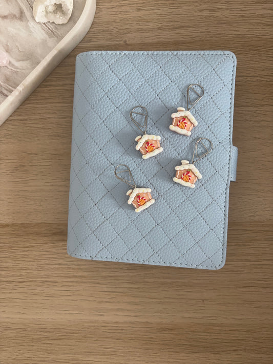 Gingerbread Cottage Binder Charm