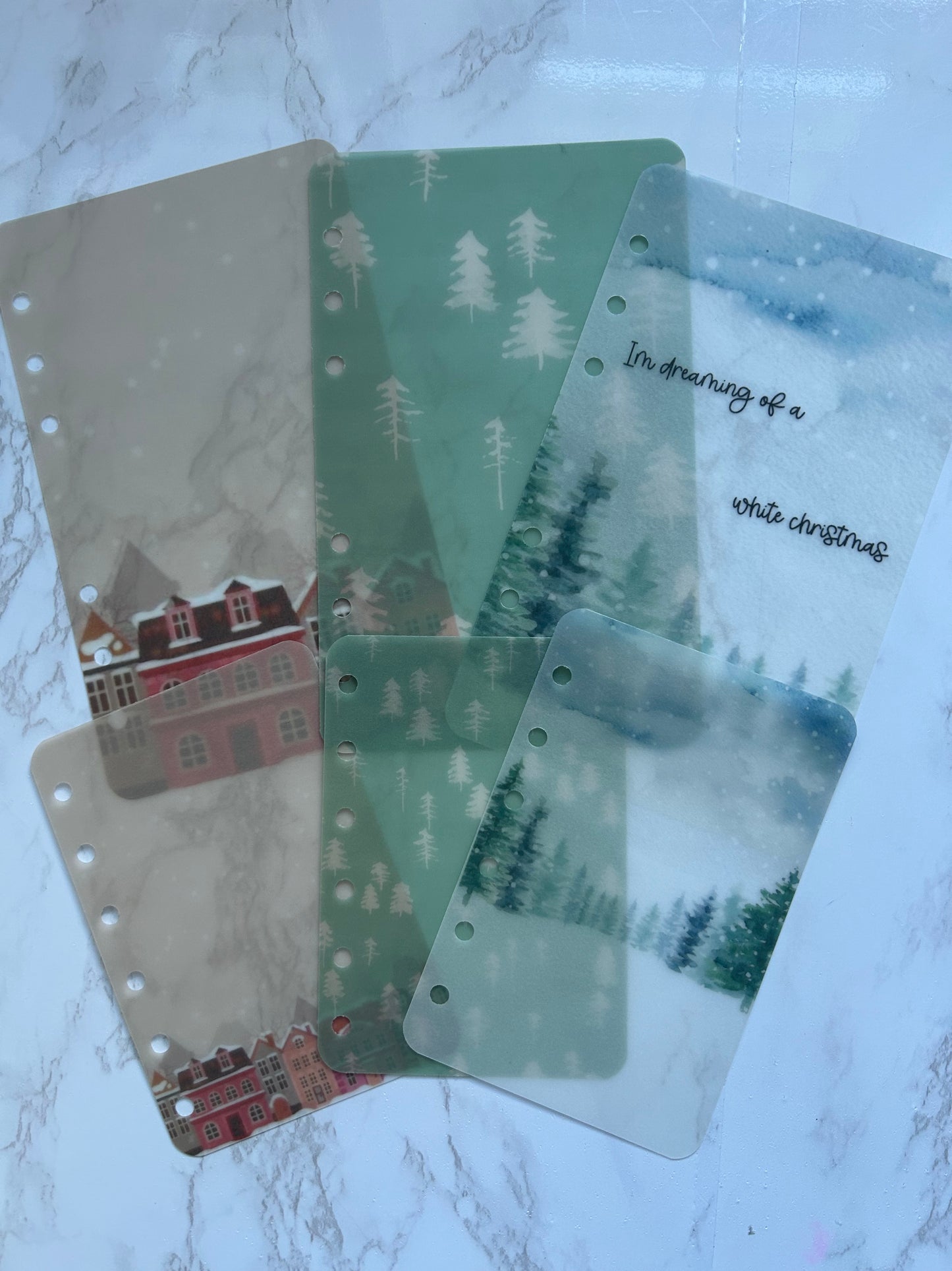 Winter Vellum A6 & A7 Dashboards
