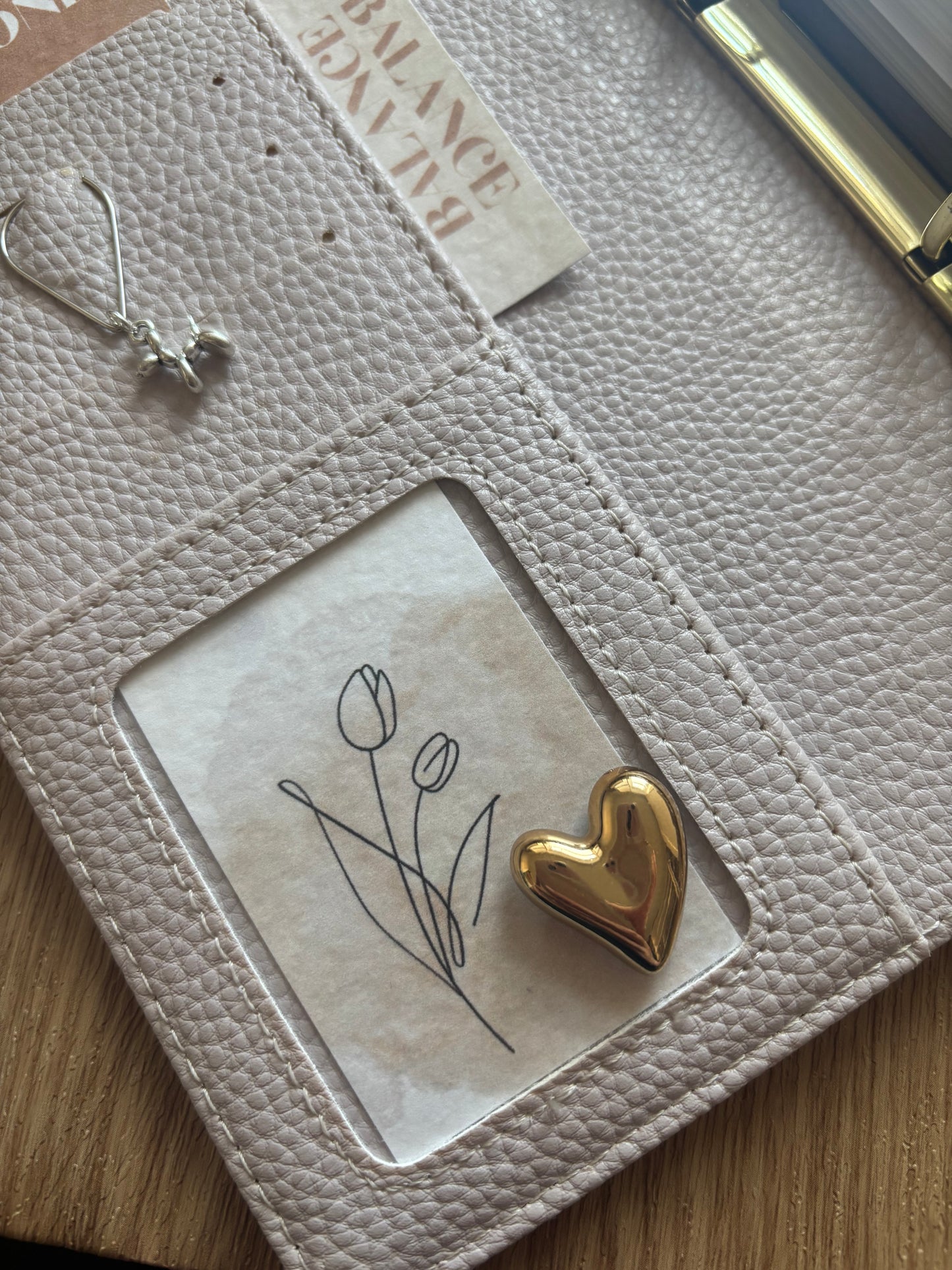 Solid Heart Binder Magnet