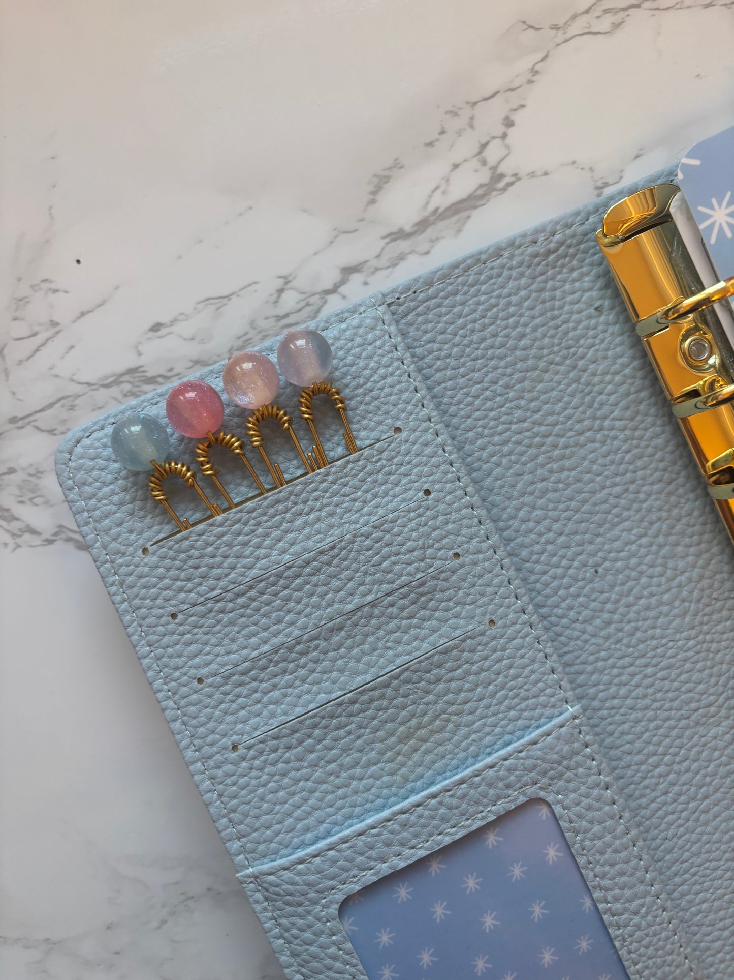 Mini Glitzy Globe Binder Charm