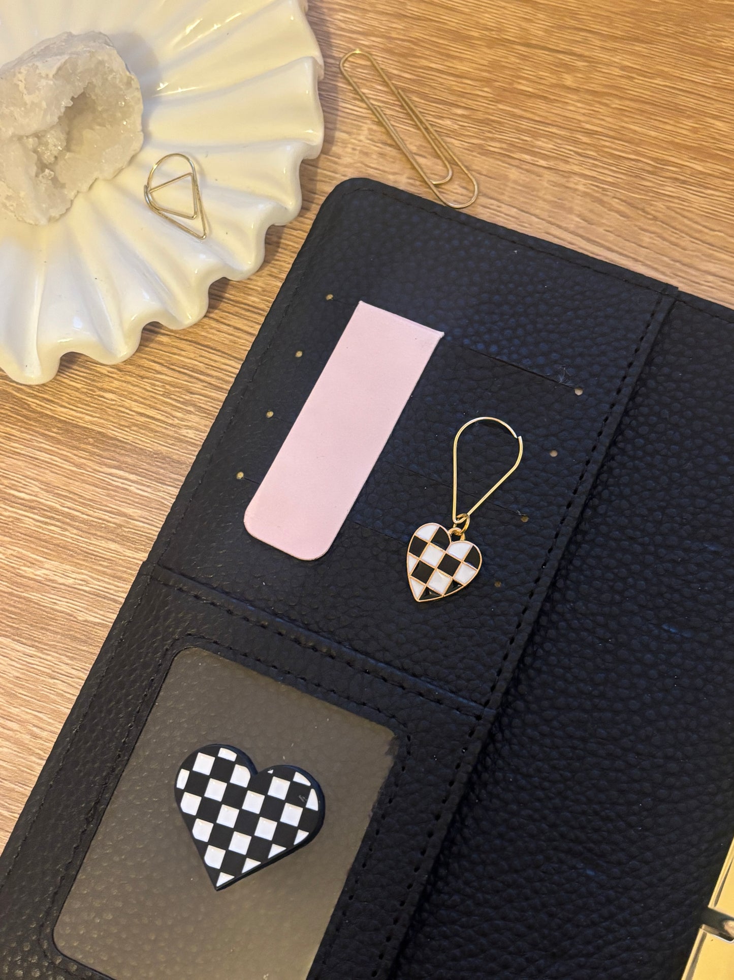 Check Heart Binder Charm