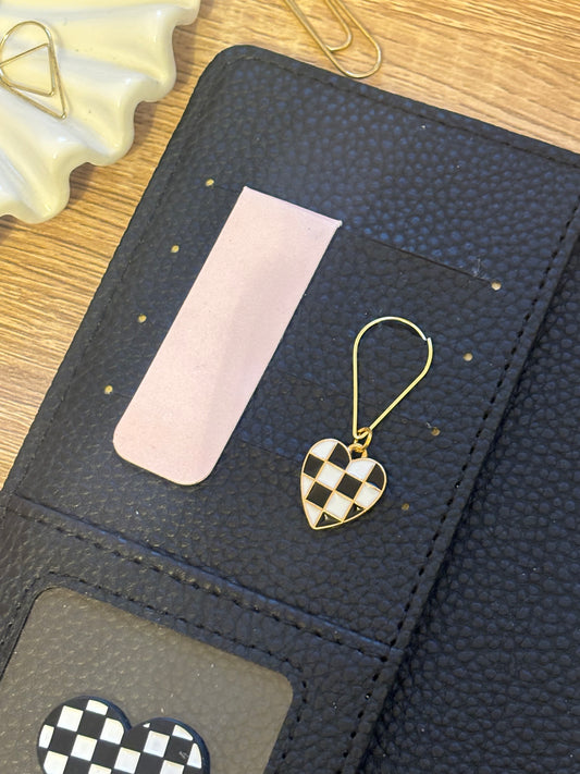 Check Heart Binder Charm