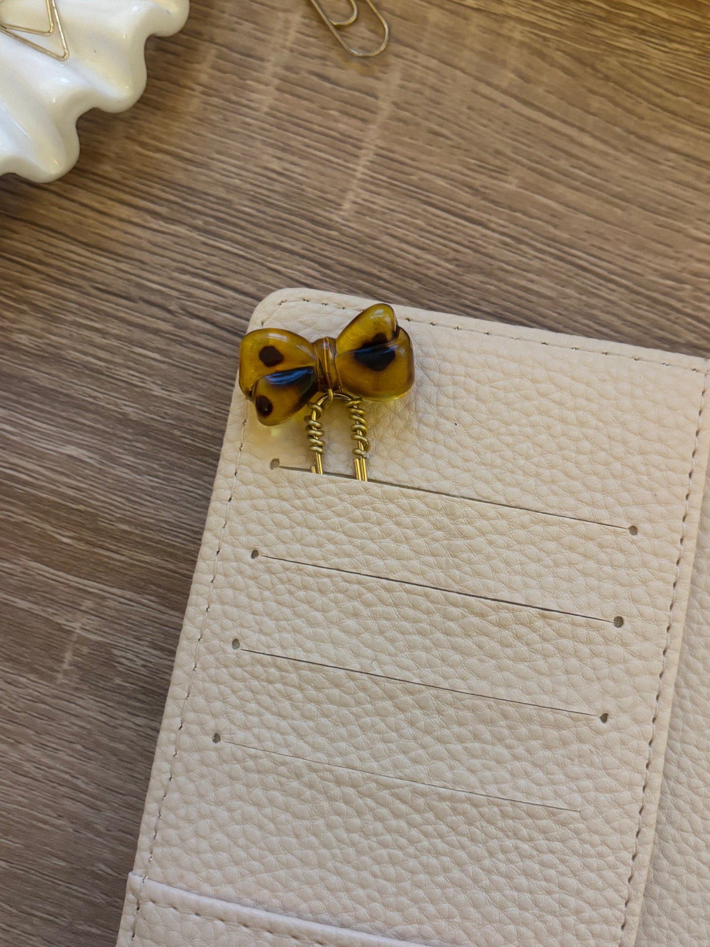 Leopard Luxe Bow Binder Charm