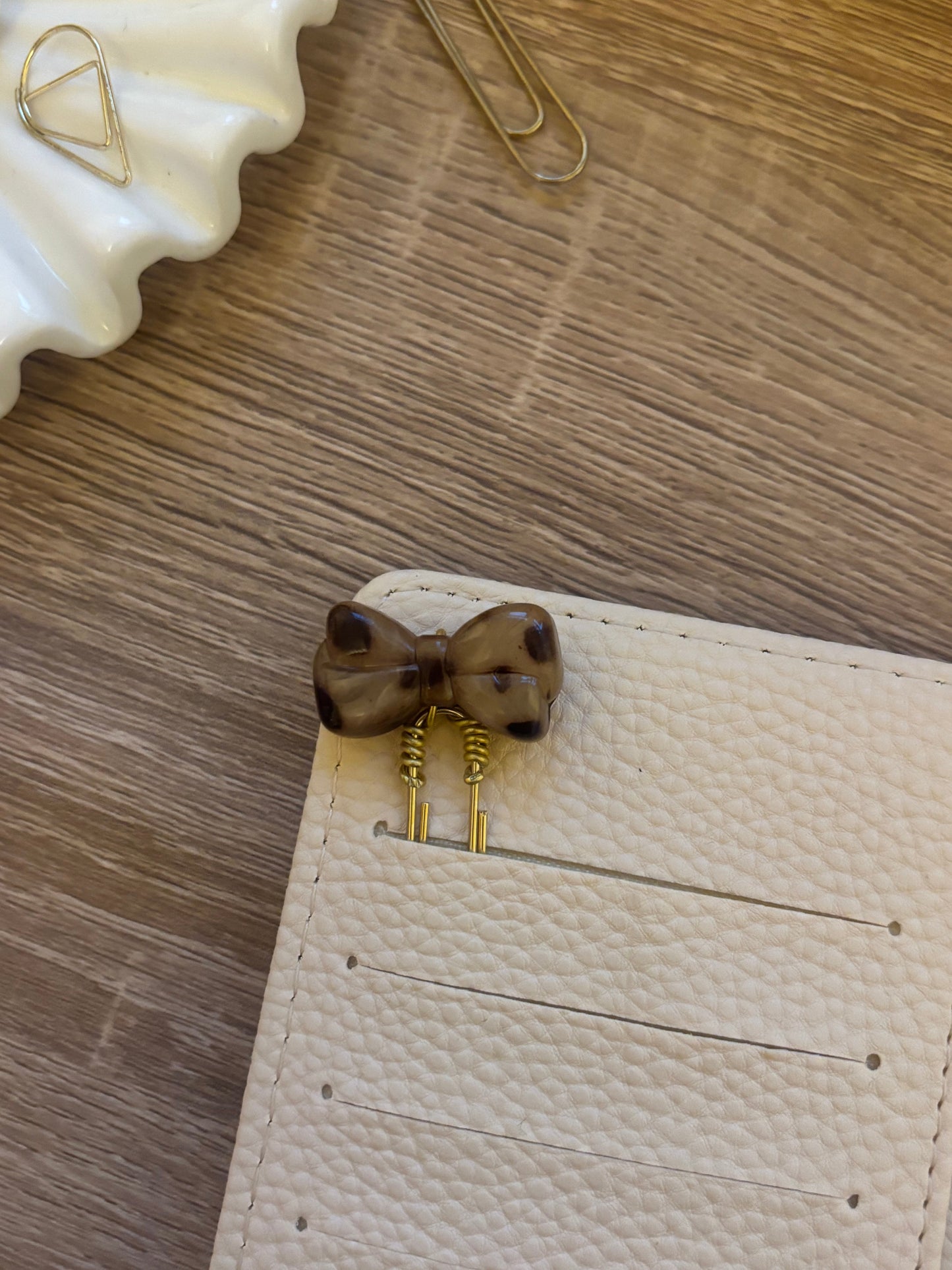 Leopard Luxe Bow Binder Charm