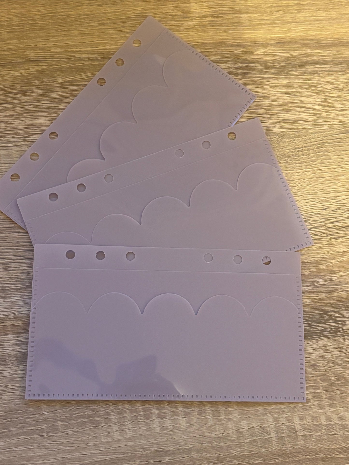 Lilac Scallop Double Envelopes A6