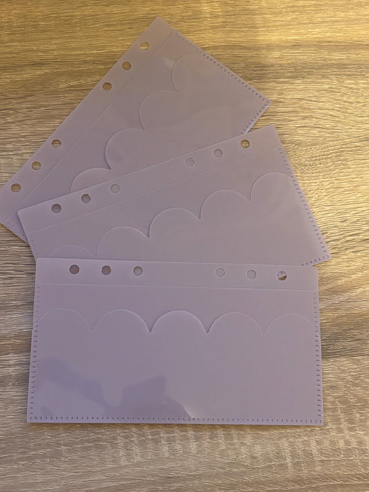 Lilac Scallop Double Envelopes A6