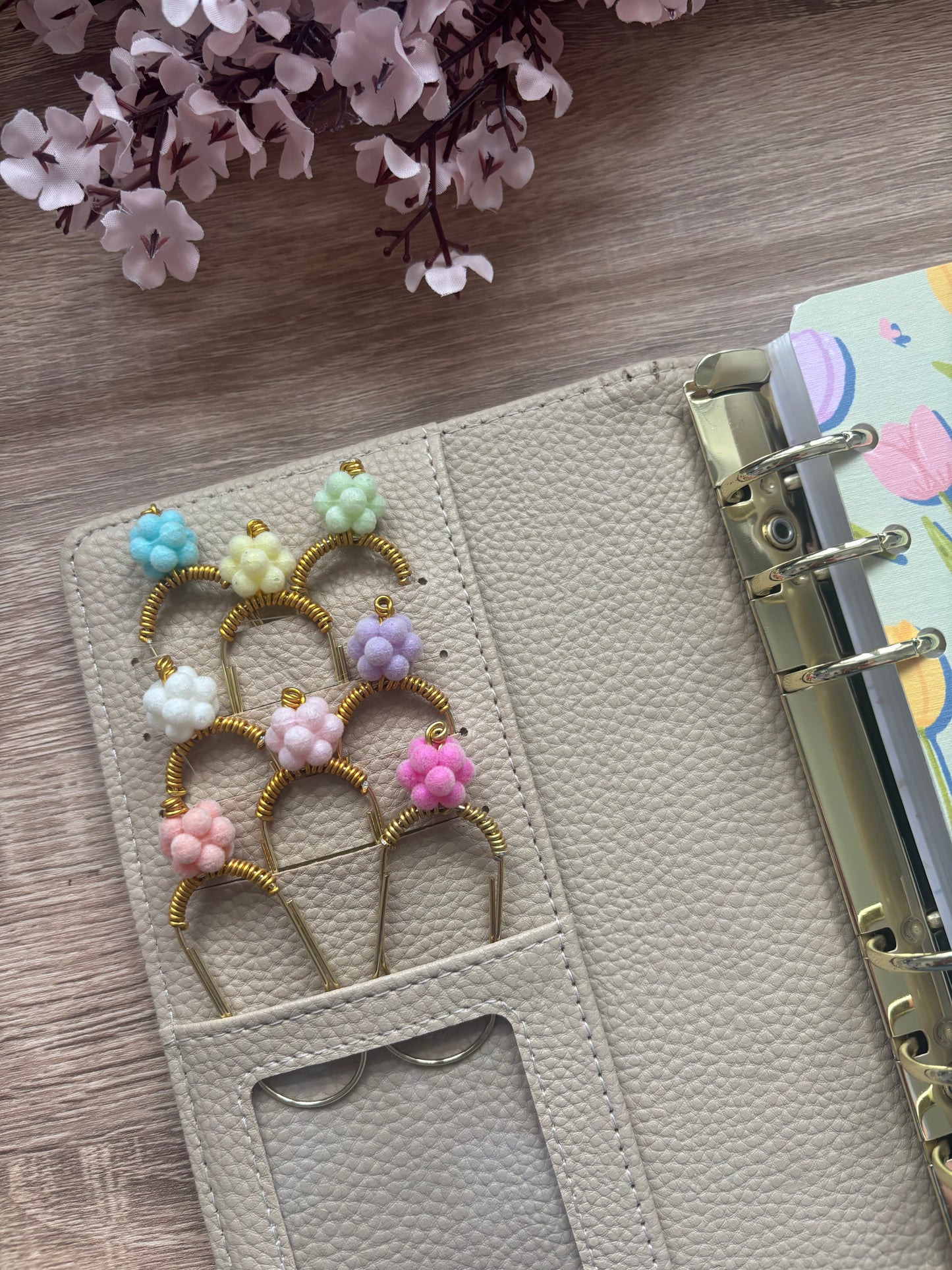 Fluffy Cotton Tails Binder Charm