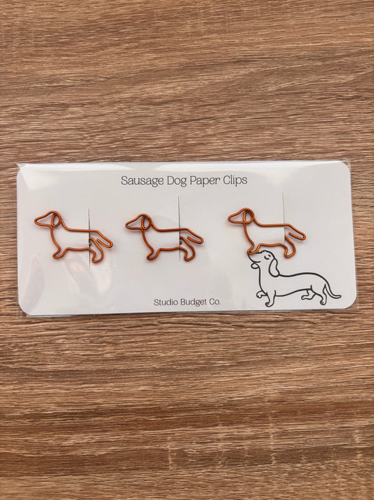 Sausage Dog Paper Clips 3 Pack
