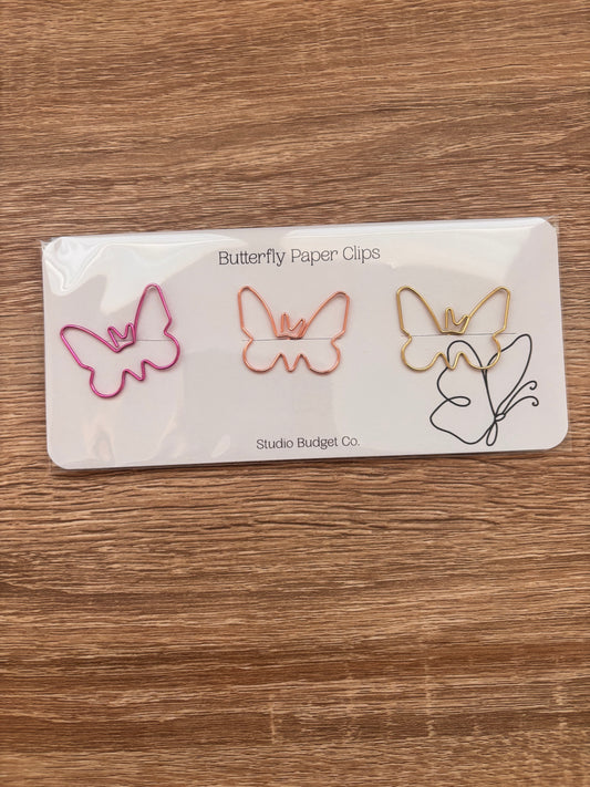Butterfly Paper Clips 3 Pack