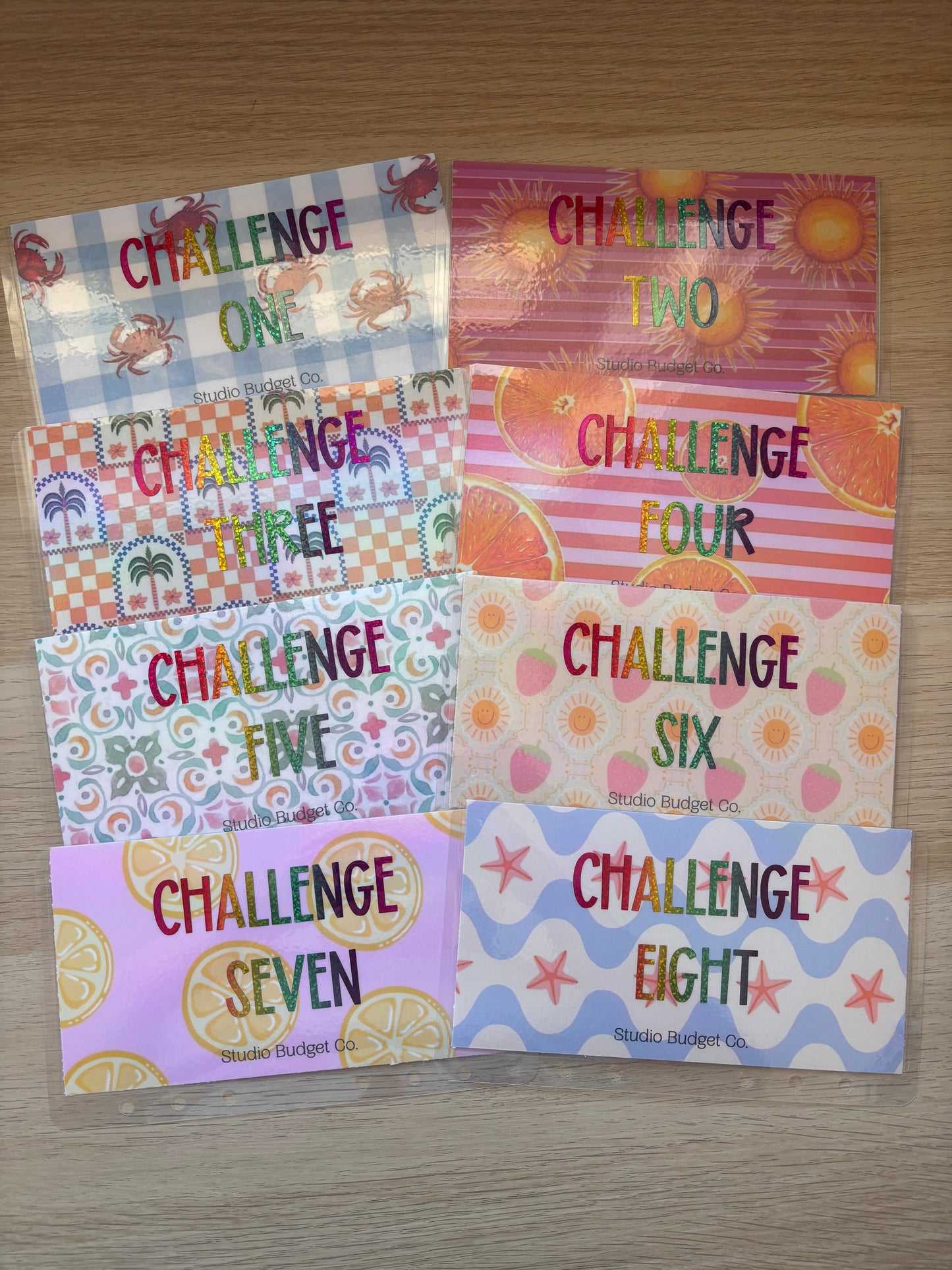 Summer Challenge Envelopes 1-8