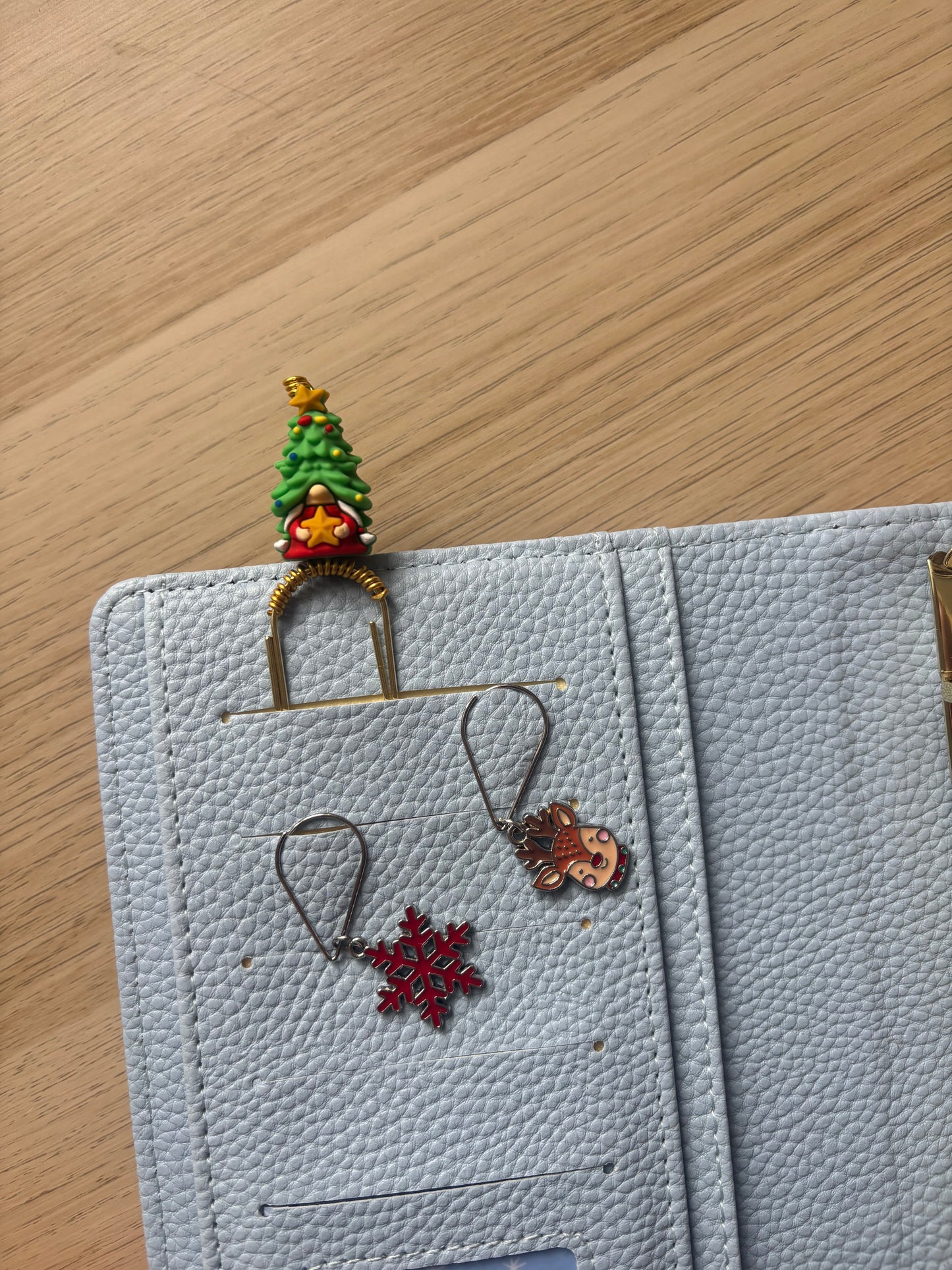 Gnome Christmas Tree Binder Charm