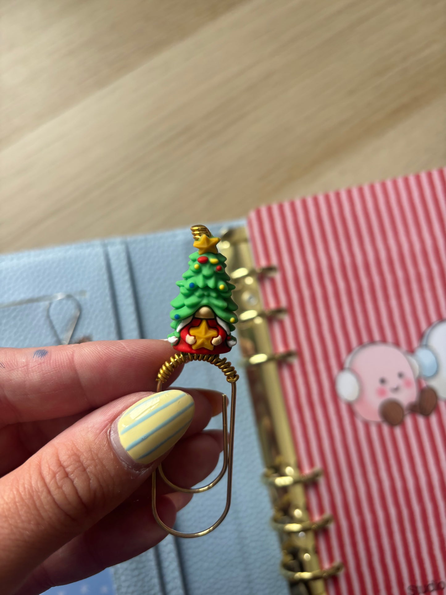 Gnome Christmas Tree Binder Charm