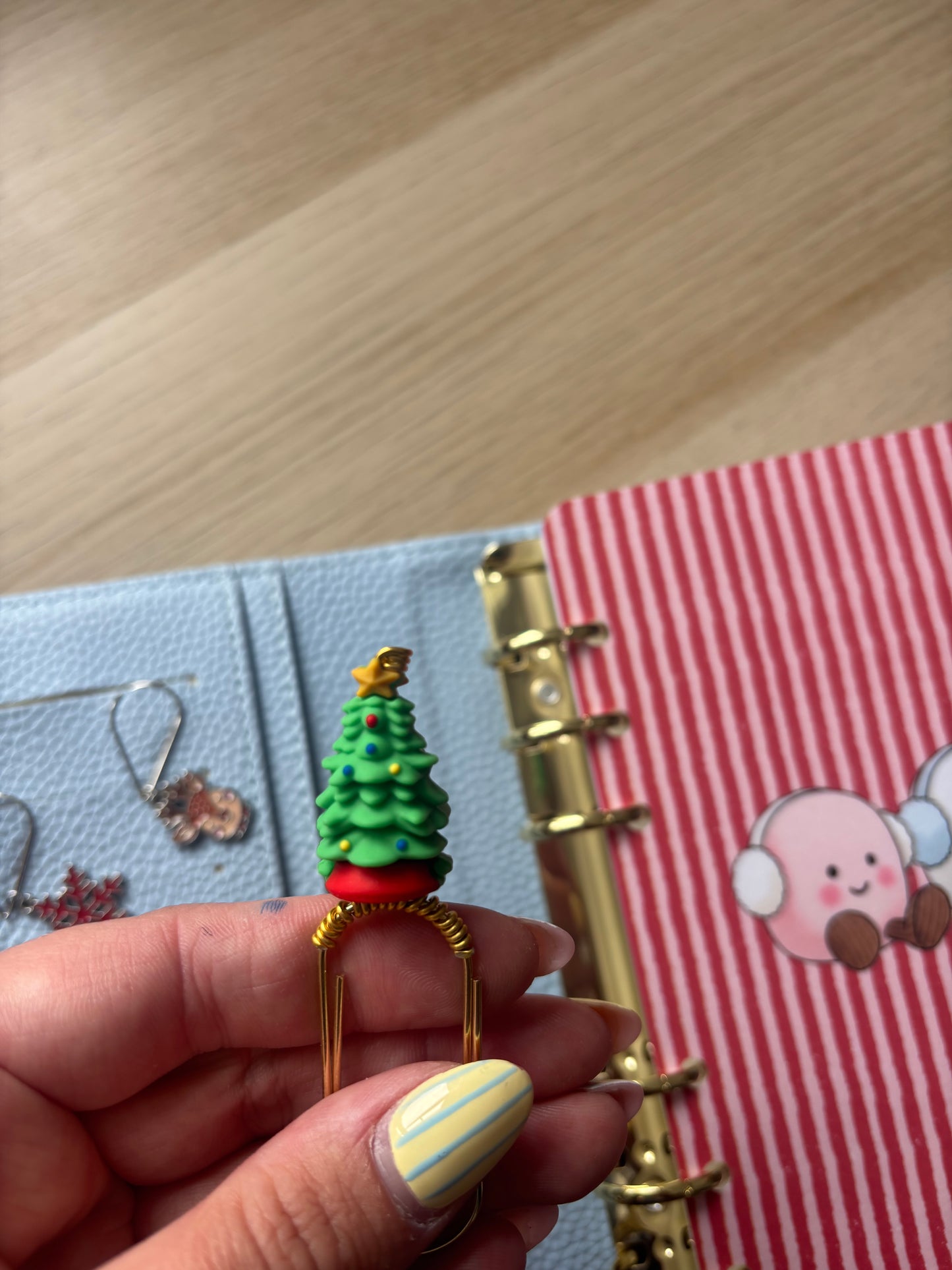 Gnome Christmas Tree Binder Charm