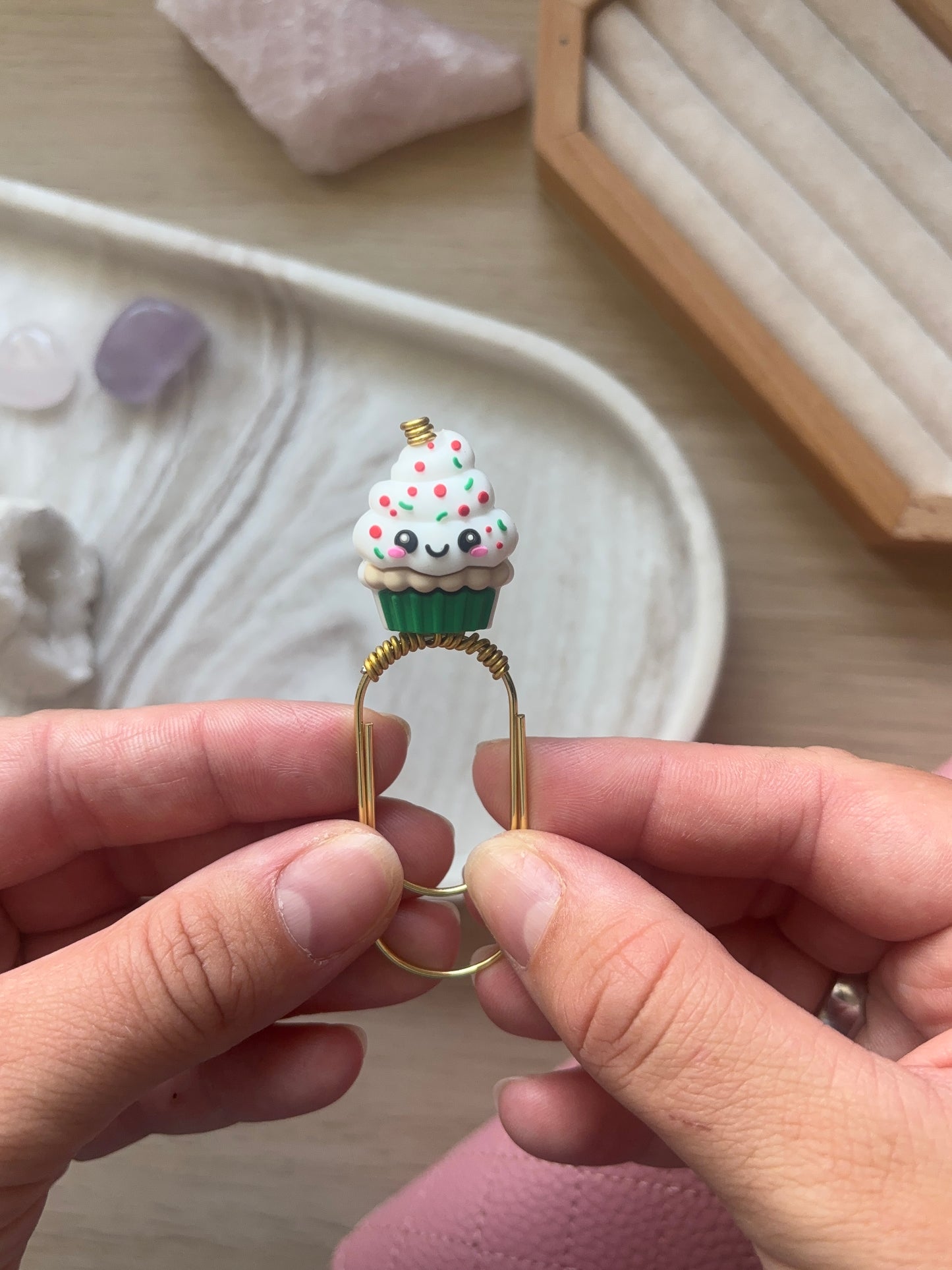 Confetti Cupcake Binder Charm