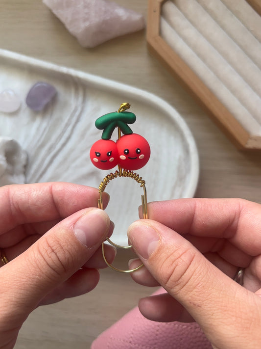 Double Trouble Cherry Binder Charm